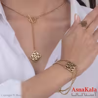 نیم ست زنانه استیل 316 شامل گردنبند و گوشواره و دستبند و انگشتر طرح مسترکوالیتی لوئوه کوپر کد NIM14527W