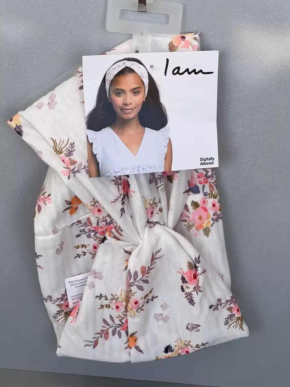 هدبند پلیسه‌ دار گلدار برند I am