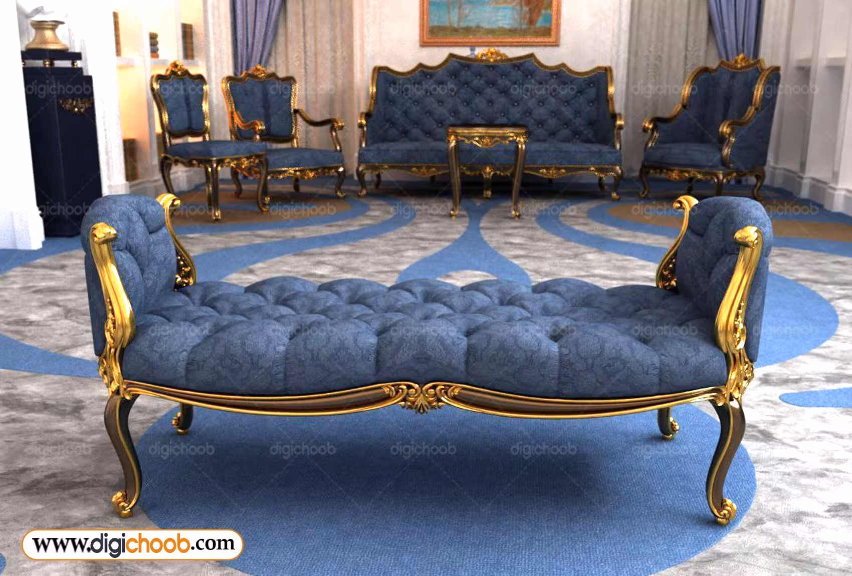 مبل شزلون سلطنتی اَسرا