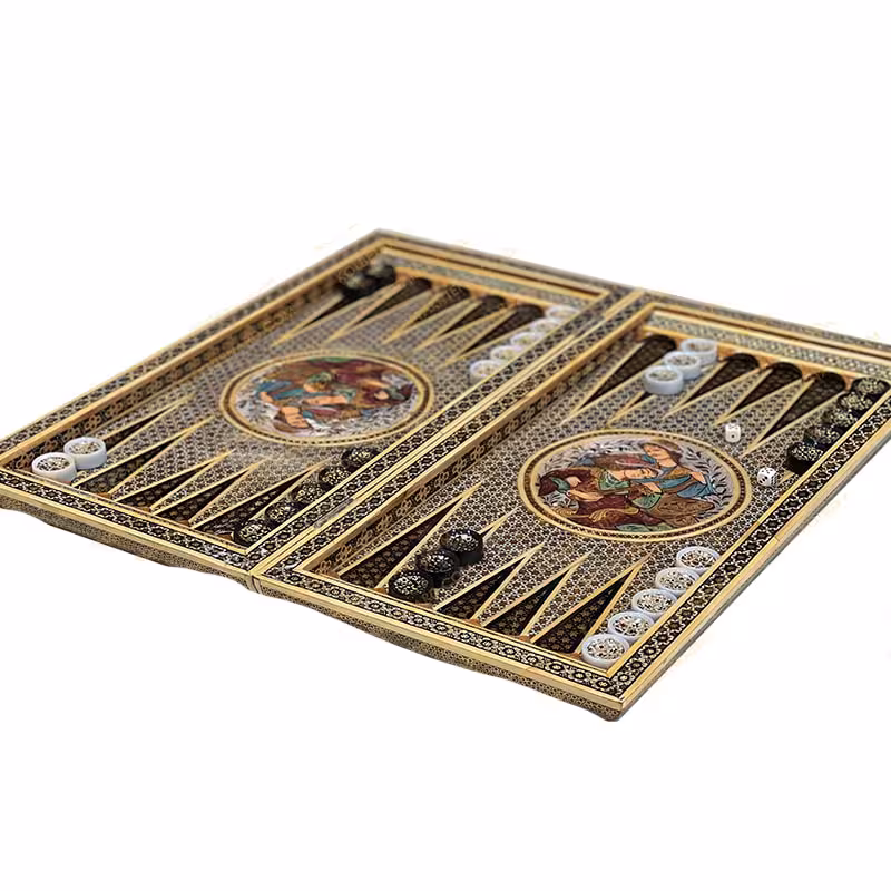 تخته نرد خاتم نقاشی چهره