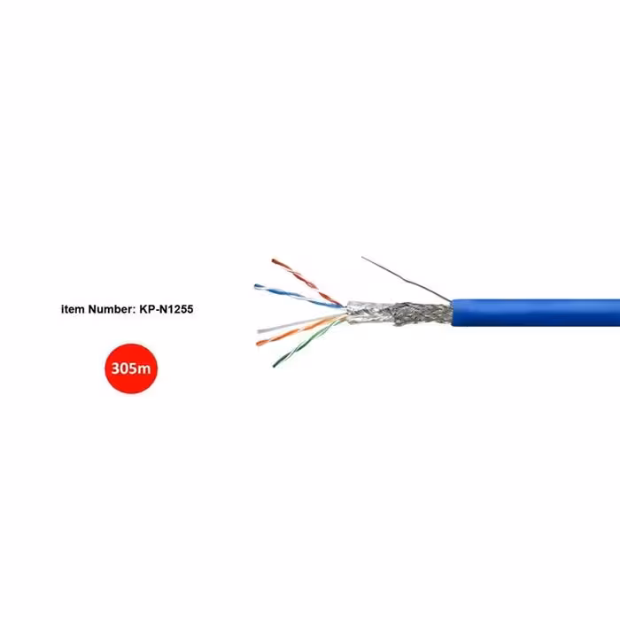 کابل شبکه CAT6A SF-UTP کی نت پلاس مدل KP-N1255 طول 305 متر