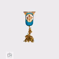 شمعدان دکوری پایه برنز گلدکیش مدل GK309301