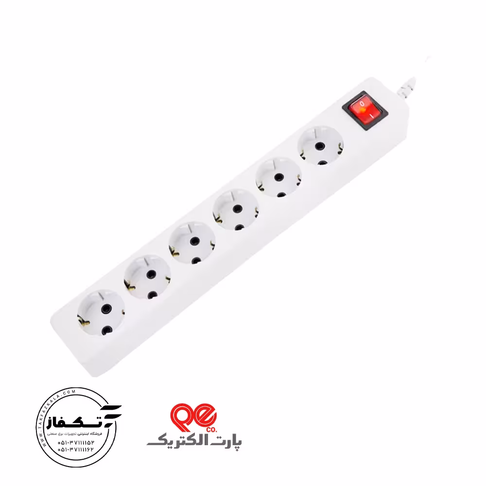 6خانه ارتدار باکلید باکابل 1/8 متر پارت الکتریک