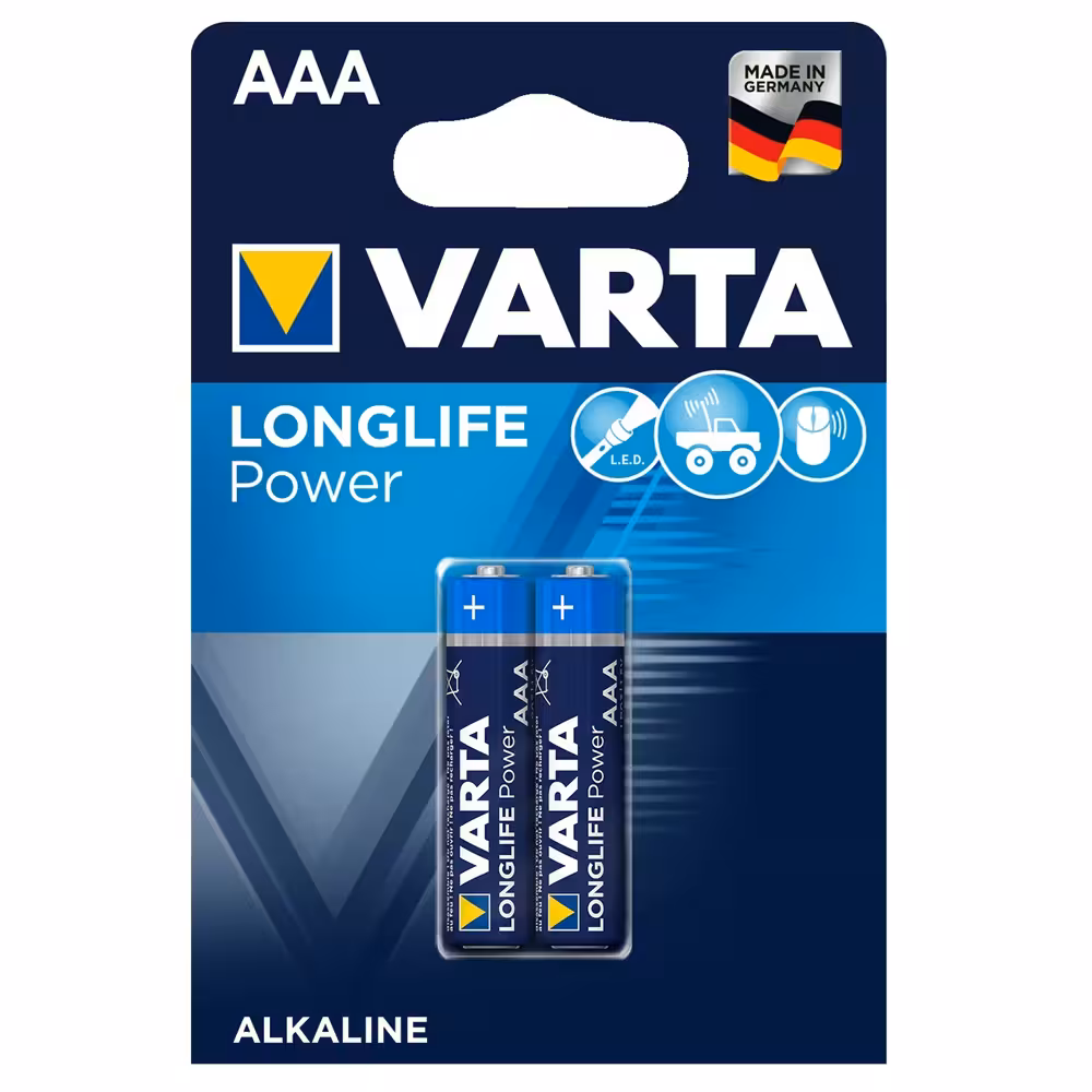 باتری نیم قلمی وارتا لانگ لایف پاور (VARTA LONG LIFE POWER BATTERY AAA) 2 عددی