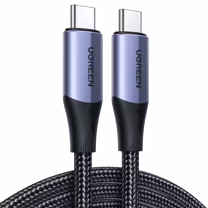 کابل تایپ‌سی به تایپ‌سی 100 وات 5 آمپر یک متری یوگرین ugreen US355 80150 شارژ سریع