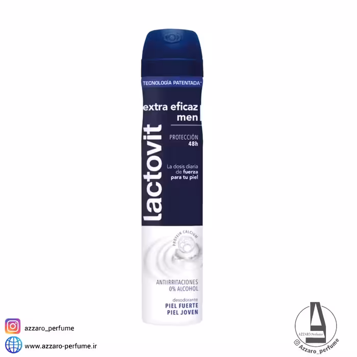 اسپری دئودورانت لاکتویت LACTOVIT مدل Extra eficaz men حجم 200 میل