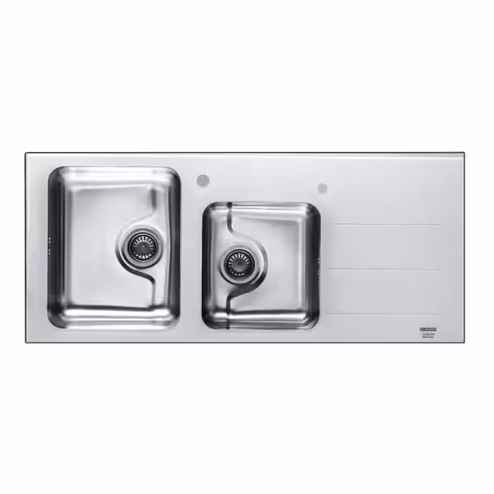 سینک توکار استیل البرز مدل کریستال سفید