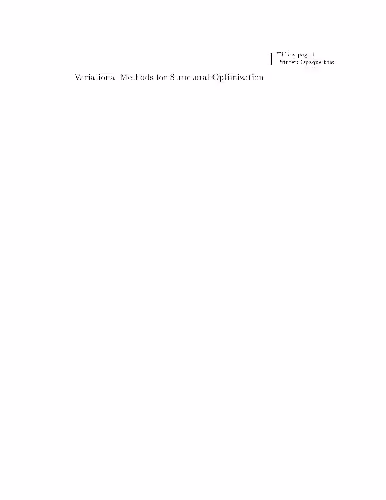 خرید و دانلود نسخه کامل کتاب Variational Methods For Structural Optimization