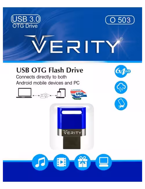 فلش مموری OTG وریتی مدل O503 ظرفیت 64 گیگابایت