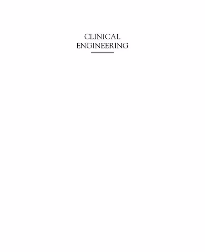 خرید و دانلود نسخه کامل کتاب Clinical Engineering. A Handbook for Clinical and Biomedical Engineers