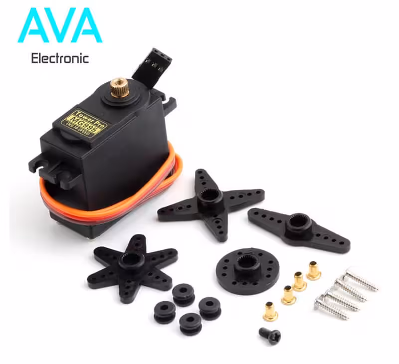 سرو موتور MG995 دنده پلاستیکی با زاویه چرخش 360 درجه