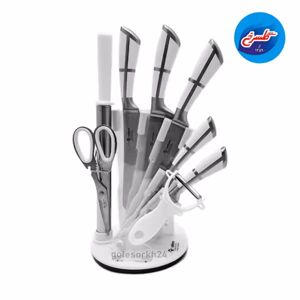 سرویس چاقوی آشپزخانه یونی هوم 9 پارچه (سفید)