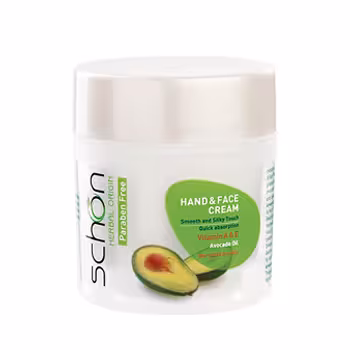 کرم دست و صورت آووکادو شون کاسه ای 150میل|Schon Avocado Moisturizing Cream 150ml