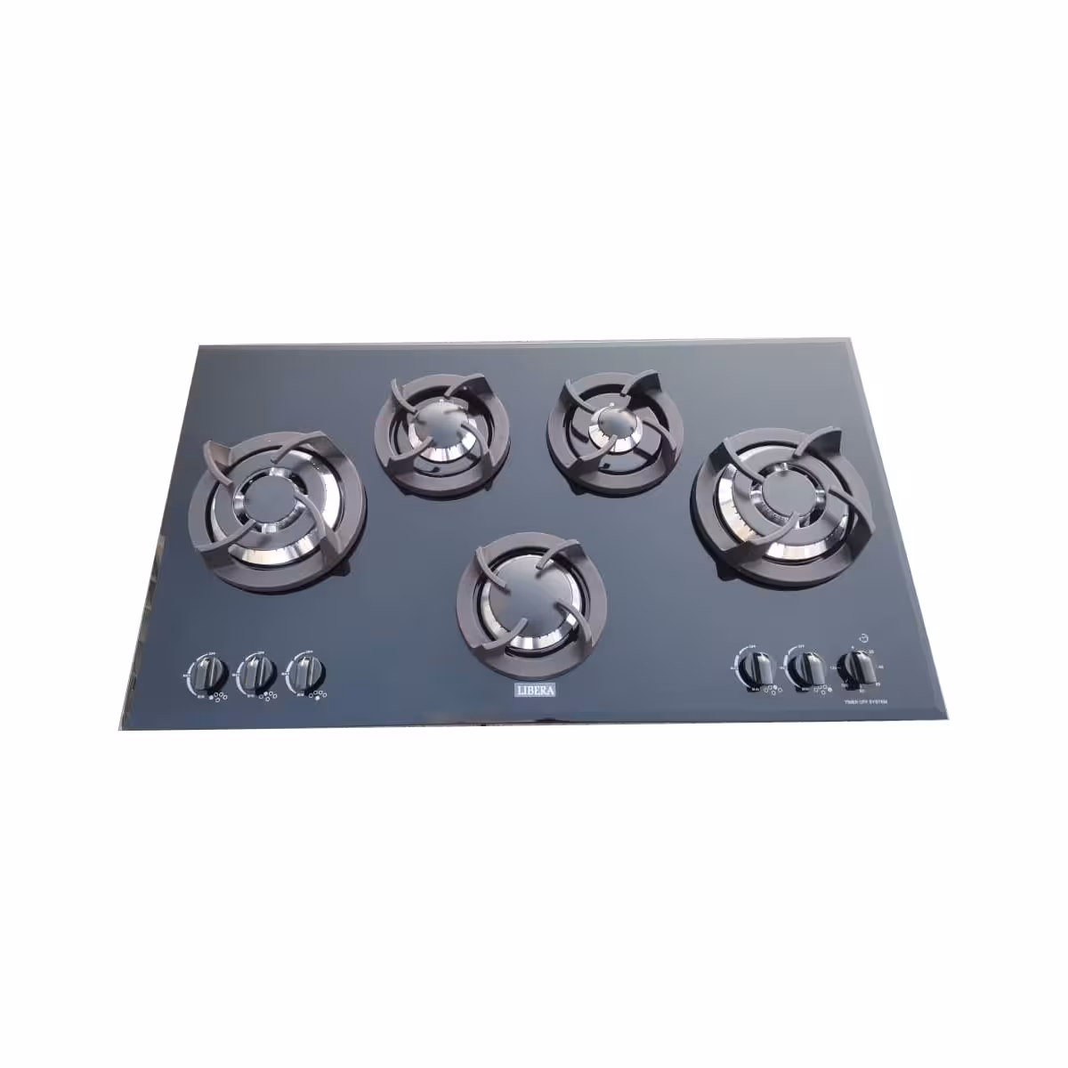 اجاق گاز 5 شعله قارچی دو پلوپز شیشه ای لیبرا - Libera مدل GA603