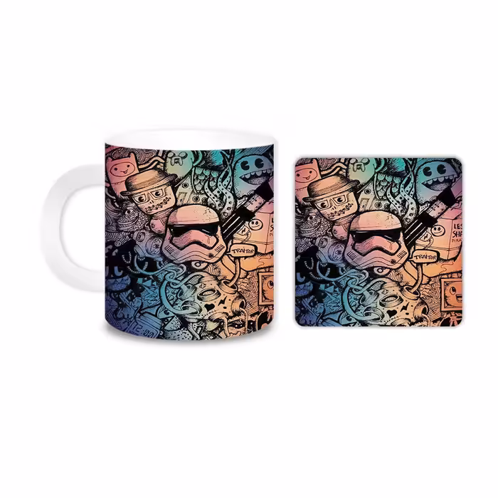 ماگ مدل استاروارز کد 883 به همراه زیر لیوانی