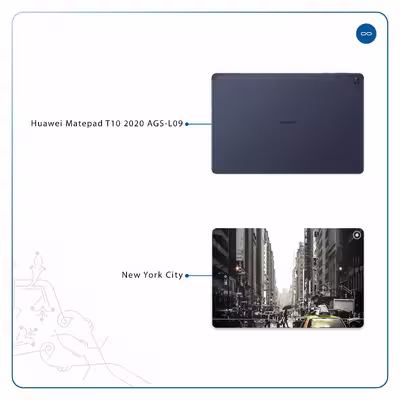 برچسب پوششی ماهوت مدل New York City مناسب برای تبلت هوآوی Matepad T10 2020 AGS-L09