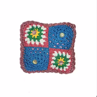 کوسن بافتنی مدل موتیف بسته 2 عددی