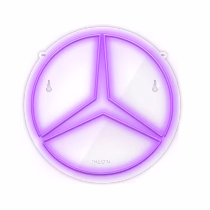 چراغ دیواری نئون دیزاین طرح Benz_PR