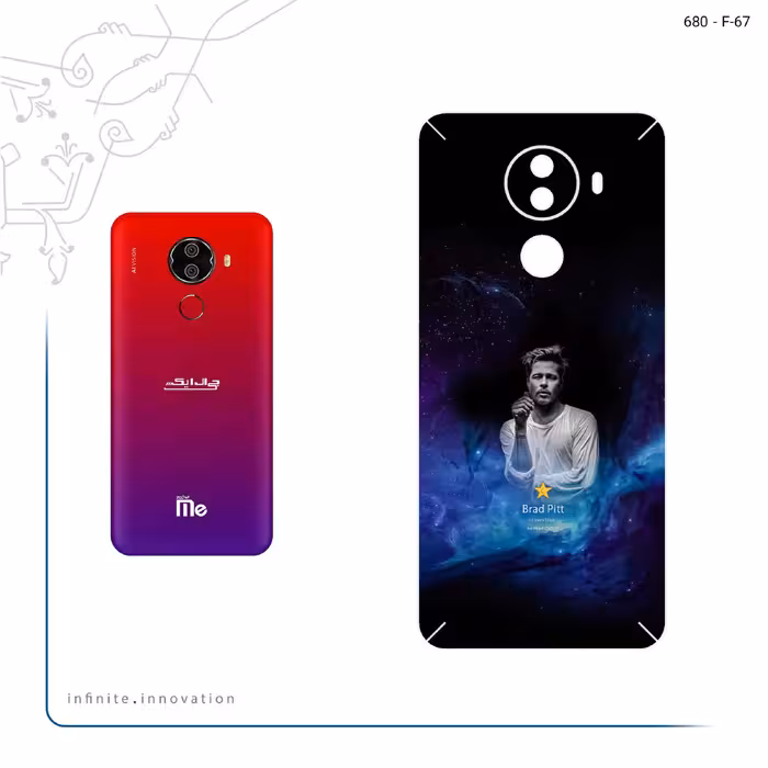 برچسب پوششی ماهوت مدل Brad Pitt مناسب برای گوشی موبایل جی ال ایکس M1