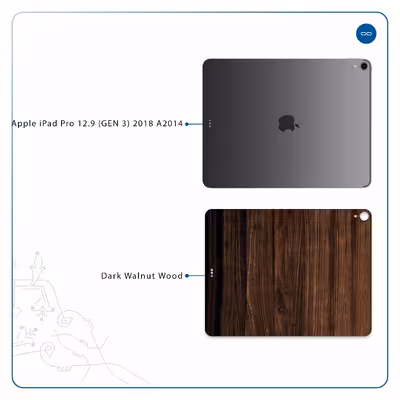 برچسب پوششی ماهوت مدل Dark Walnut Wood مناسب برای تبلت اپل iPad Pro 12.9 (GEN 3) 2018 A2014