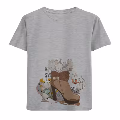 تی شرت آستین کوتاه بچگانه مدل بوت وگل D180