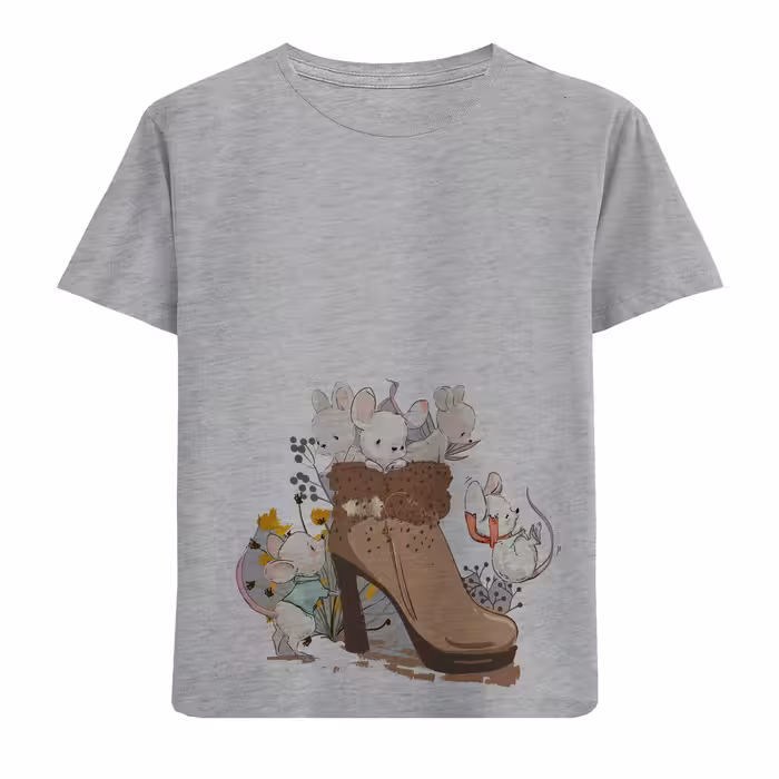 تی شرت آستین کوتاه بچگانه مدل بوت وگل D180