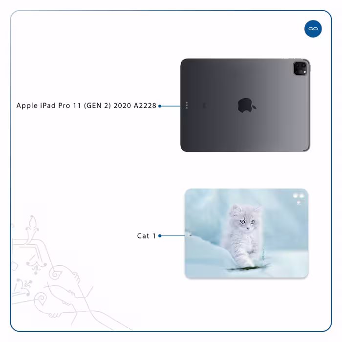 برچسب پوششی ماهوت مدل Cat-1 مناسب برای تبلت اپل iPad Pro 11 (GEN 2) 2020 A2228