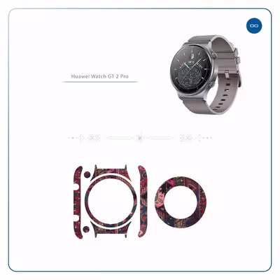 برچسب ماهوت طرح Rug مناسب برای ساعت هوشمند هوآوی Watch GT 2 Pro