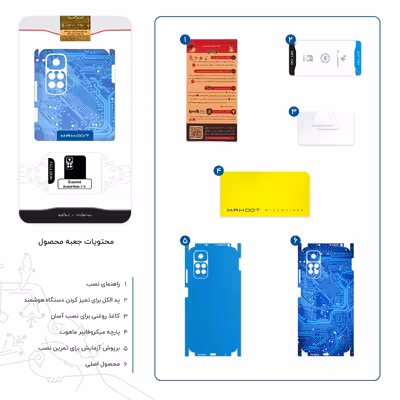 برچسب پوششی ماهوت مدل Blue-Printed-Circuit-Board-FullSkin مناسب برای گوشی موبایل شیائومی Redmi Note 11S