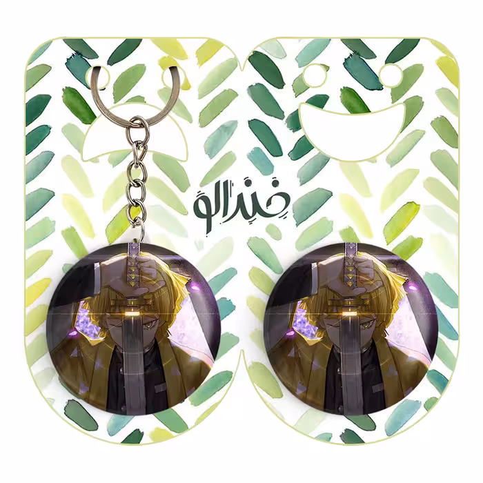 پیکسل خندالو مدل زنیتسو انیمه شیطان کش کد 11499 به همراه جاکلیدی