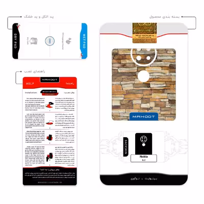 برچسب پوششی ماهوت مدل brickwall مناسب برای گوشی موبایل نوکیا 6.2