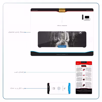 برچسب پوششی ماهوت مدل Ferdowsi-Logo مناسب برای تبلت سامسونگ Galaxy Tab E 9.6 2015 T561