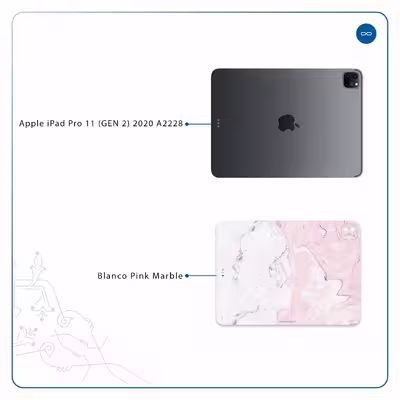 برچسب پوششی ماهوت مدل Blanco-Pink-Marble مناسب برای تبلت اپل iPad Pro 11 (GEN 2) 2020 A2228
