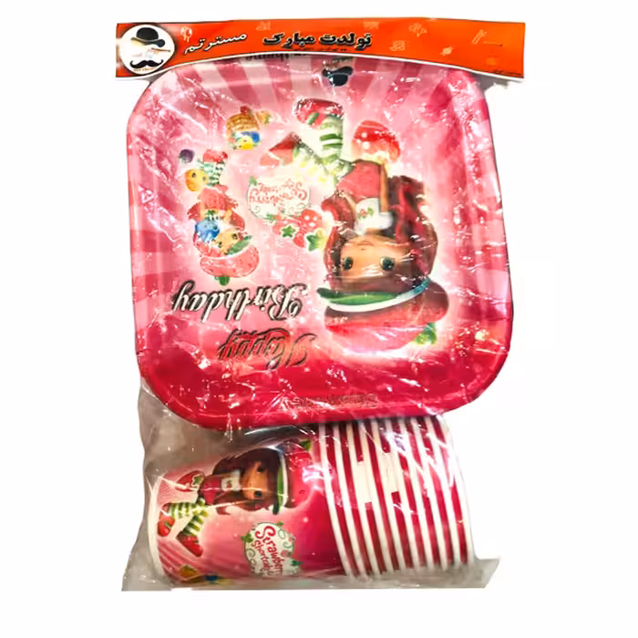 مجموعه 69 عدد تم تولد مستر تم طرح دختر توت فرنگی سوپر پلاس 