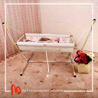 گهواره سنتی نوزاد ننومهر مدل تاشو طرح گنجشک