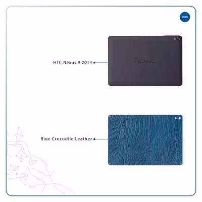 برچسب پوششی ماهوت مدل Blue-Crocodile-Leather مناسب برای تبلت اچ تی سی Nexus 9 2014