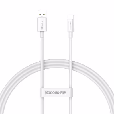 کابل تبدیل USB به USB-C باسئوس مدل SUPERVOOC 65W طول 2 متر