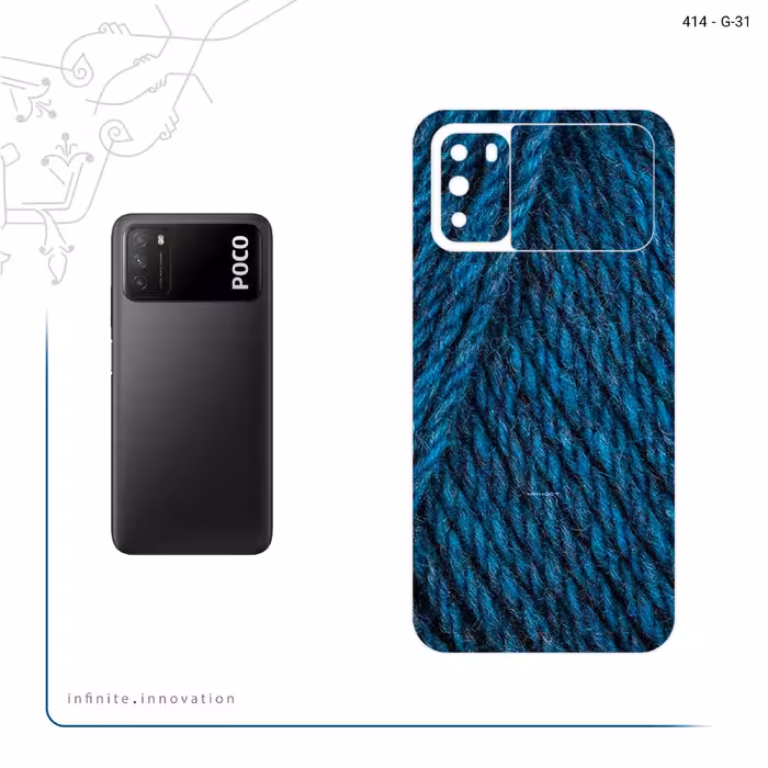 برچسب پوششی ماهوت مدل Fabric Texture 1 مناسب برای گوشی موبایل شیائومی Poco M3