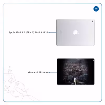 برچسب پوششی ماهوت مدل Game of Thrones مناسب برای تبلت اپل iPad 9.7 (GEN 5) 2017 A1822