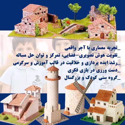 ساختنی مدل بلوک آجر مینیاتوری هدیه معماری کد 48p-B