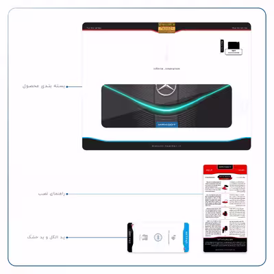 برچسب پوششی ماهوت مدل Mercedes-Benz مناسب برای تبلت اپل iPad 2 2011 A1396