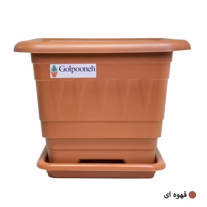 گلدان گلپونه مدل پلاستیکی مربع کد 119