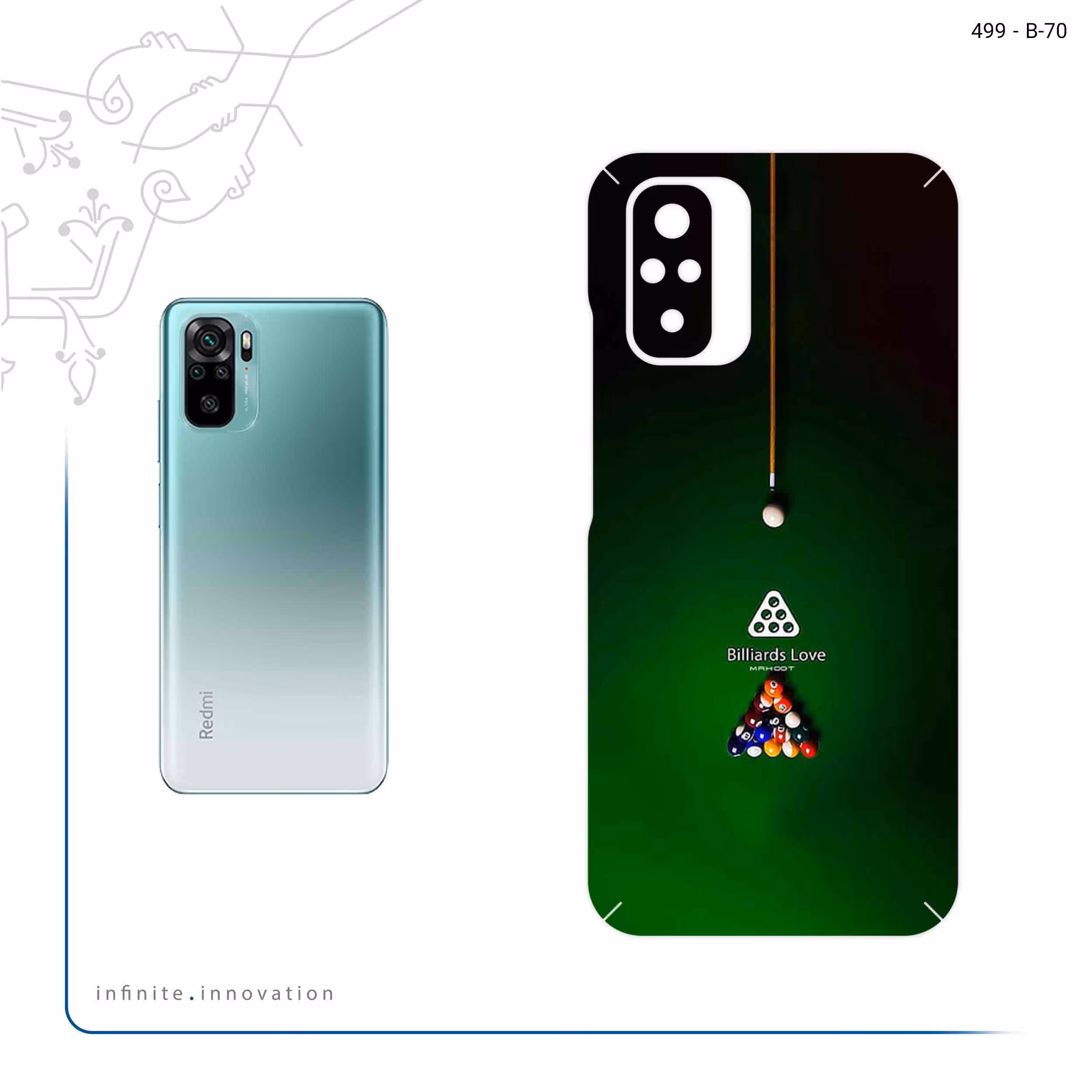 برچسب پوششی ماهوت مدل Pool Billiards Pro مناسب برای گوشی موبایل شیائومی Redmi Note 10