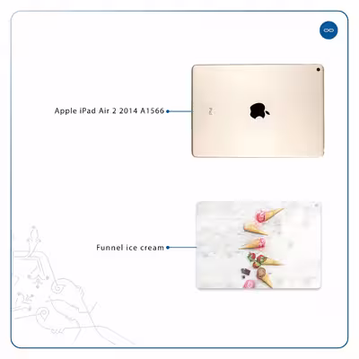برچسب پوششی ماهوت مدل Funnel ice cream مناسب برای تبلت اپل iPad Air 2 2014 A1566