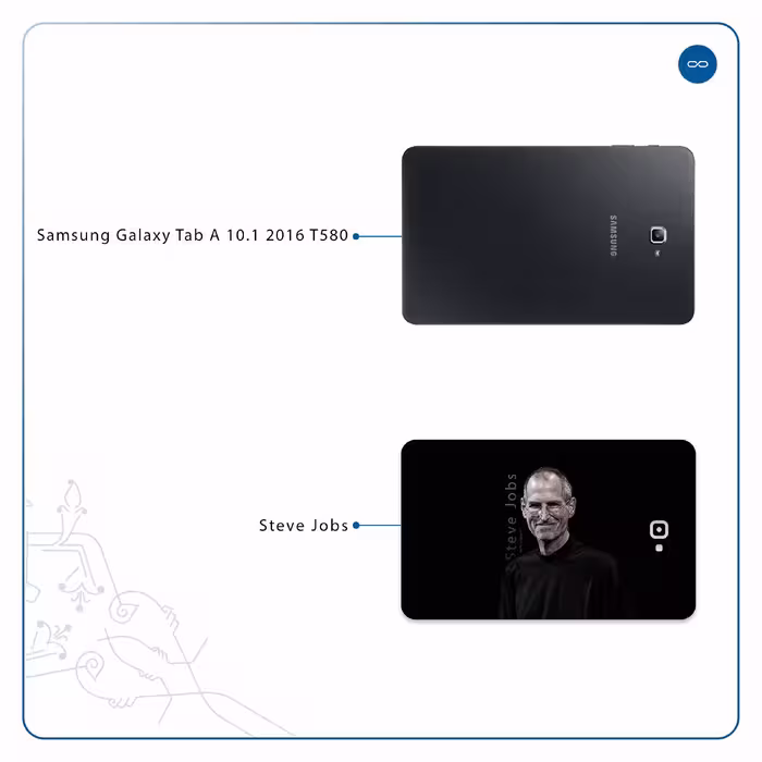 برچسب پوششی ماهوت مدل Steve Jobs مناسب برای تبلت سامسونگ Galaxy Tab A 10.1 2016 T580