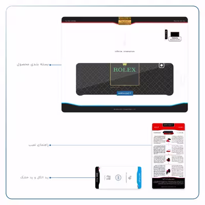 برچسب پوششی ماهوت مدل Rolex-Logo مناسب برای تبلت سامسونگ Galaxy Tab E 9.6 2015 T560