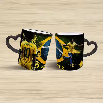 ماگ حرارتی مدل دسته قلبی طرح نیمار کد 87