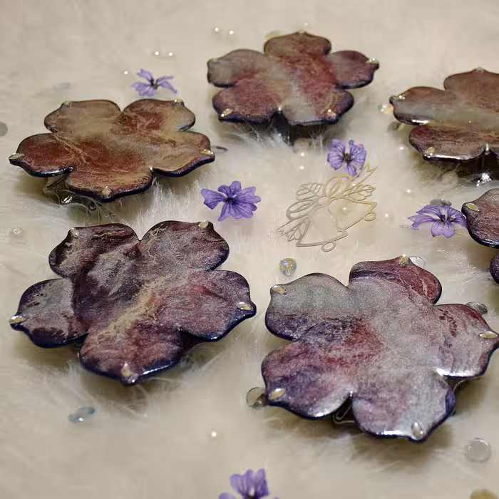 مجموعه ظروف هفت سین 6 پارچه مدل گل نگین دار