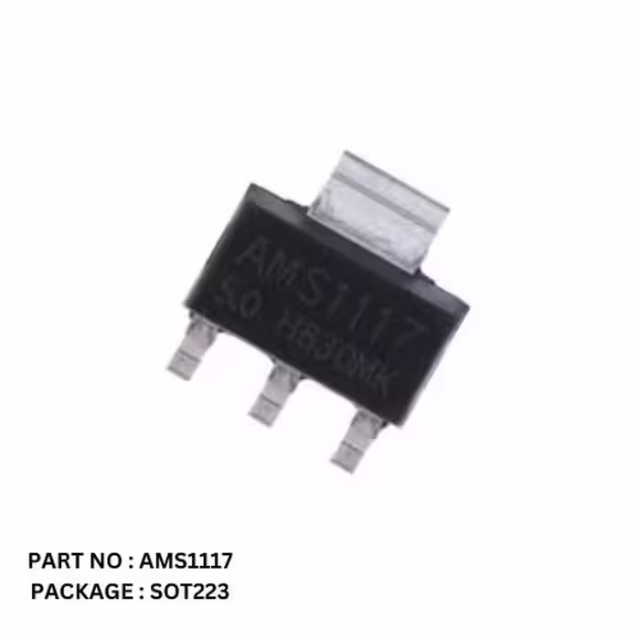 رگولاتور خطی AMS1117-5V پکیج SOt-223 اصلی 5 ولت
