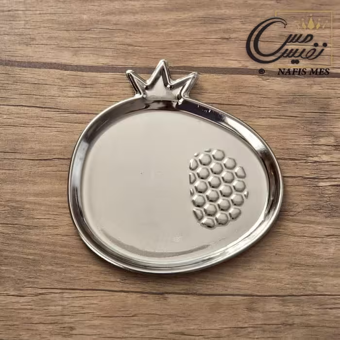 سینی کروم کوچک طرح انار